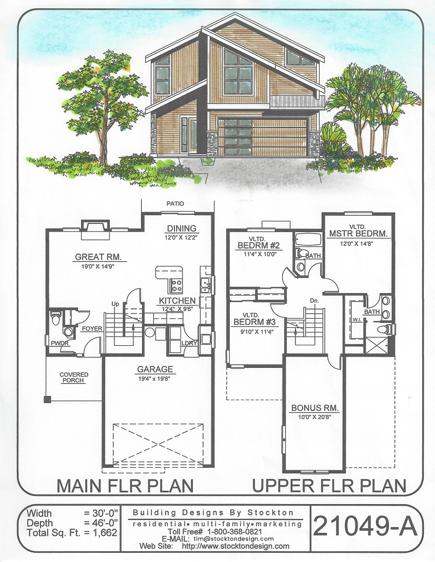 Two Story House Plans Stockton Design