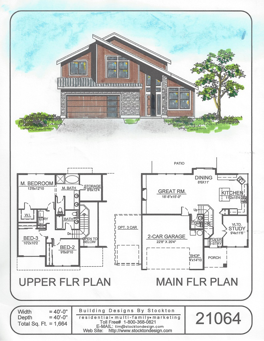 Two Story House Plans Stockton Design