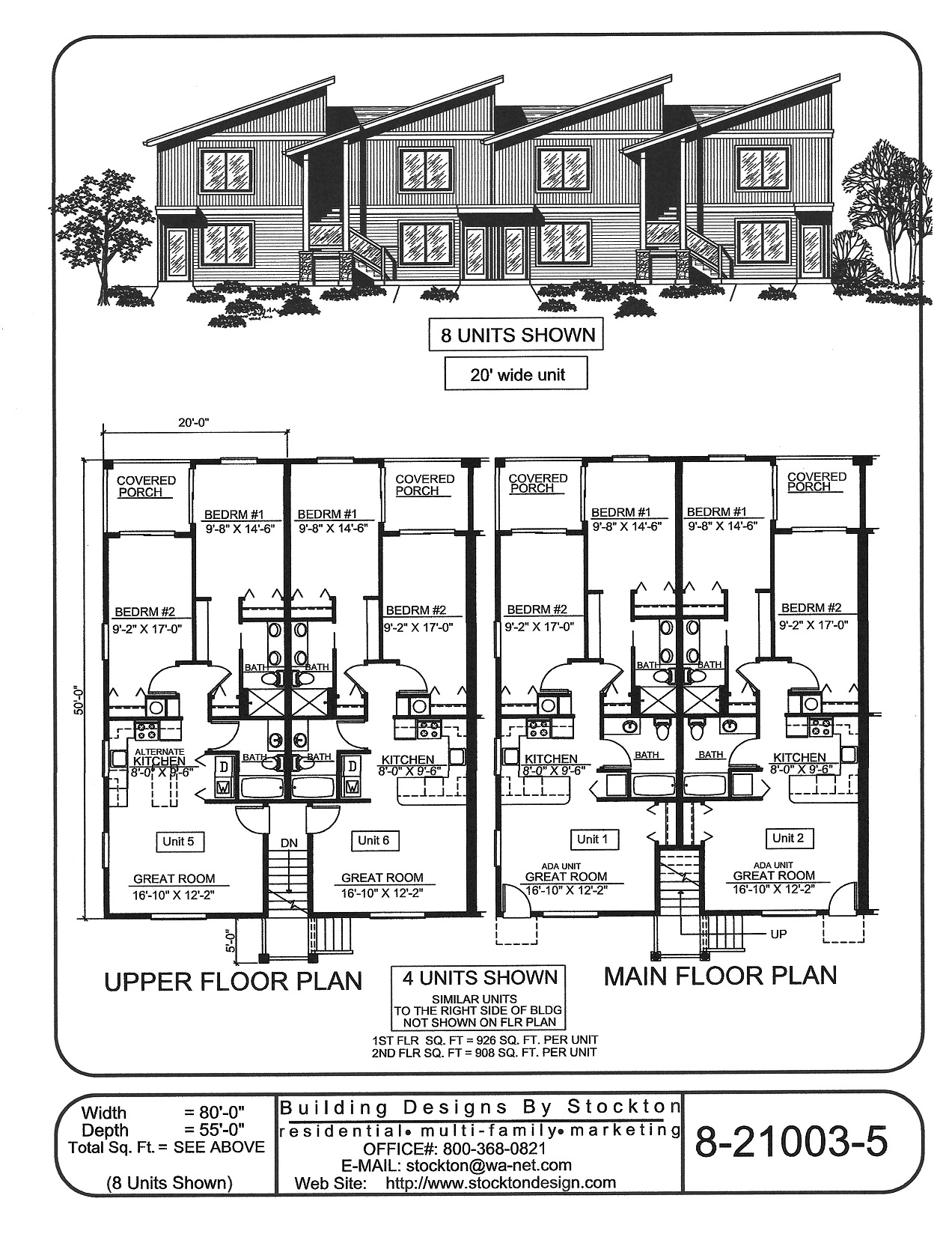 Multi Family Home and Building Plans, image size:1272x1648