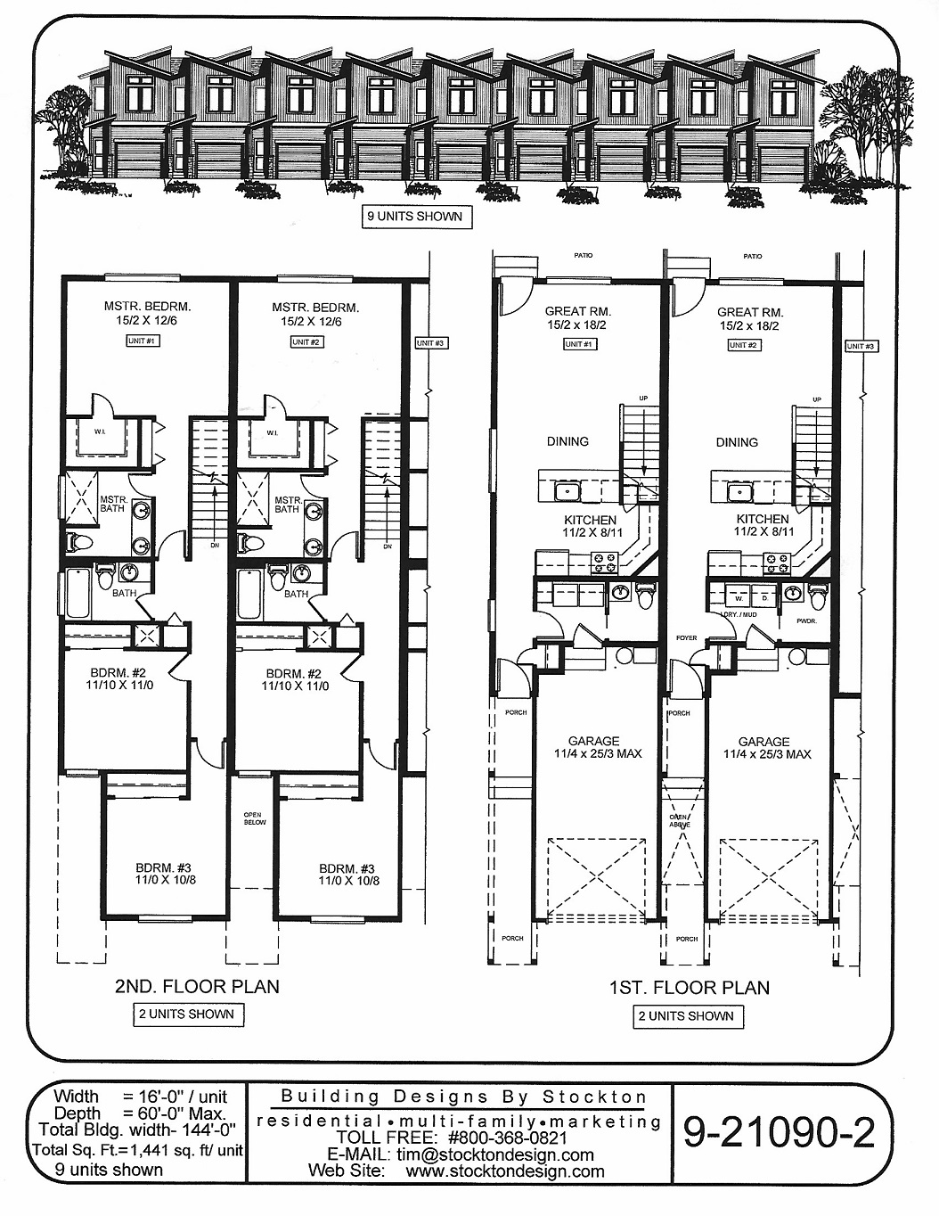 Multi Family Home And Building Plans, Multi Residential House Plans